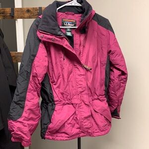 LL BEAN purple black jacket women’s sz small